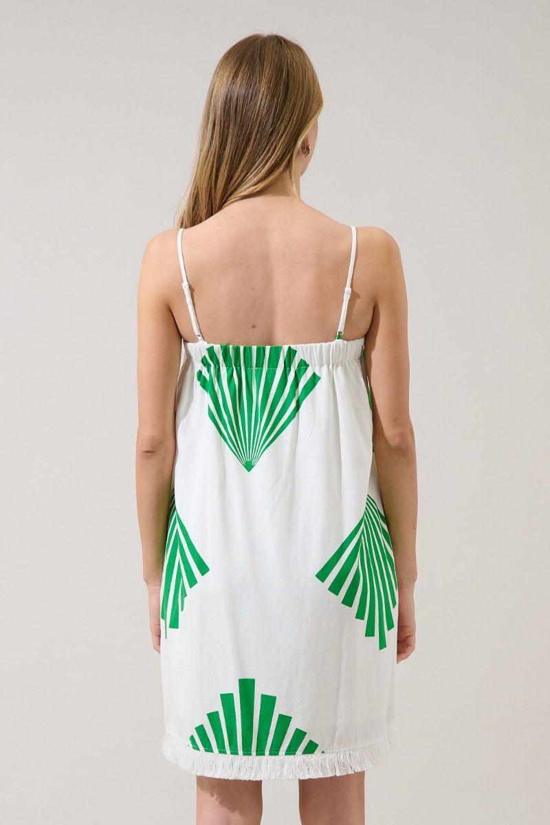 The Fan Print Fringe Mini